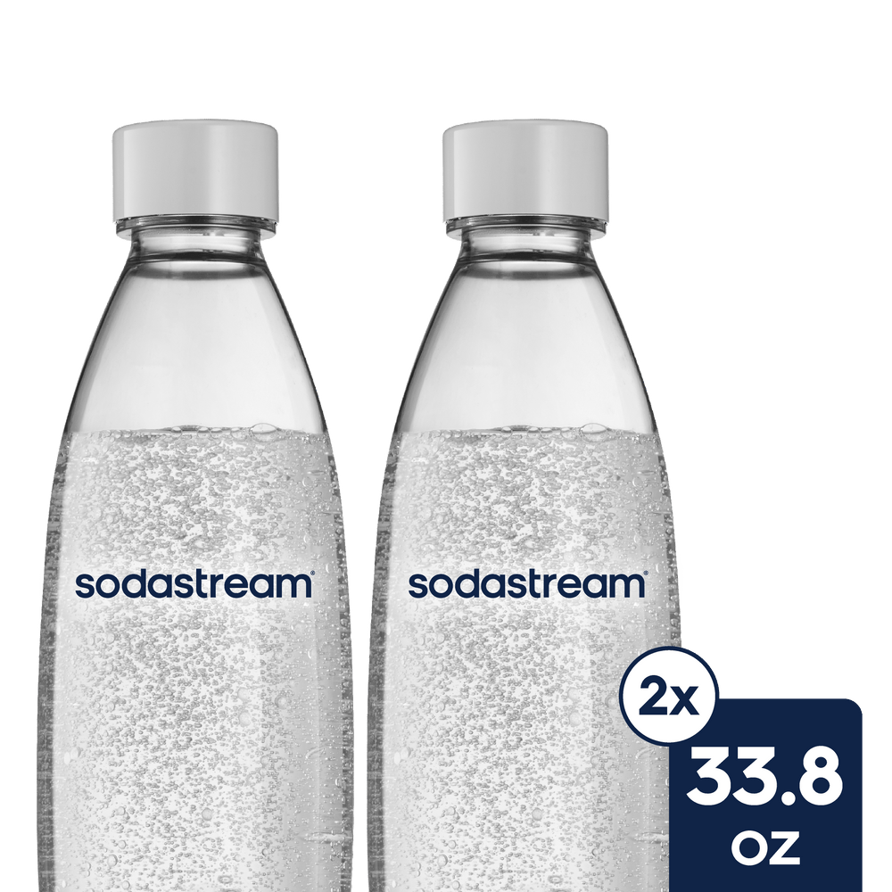 1 L White Slim Bottles Twin Pack