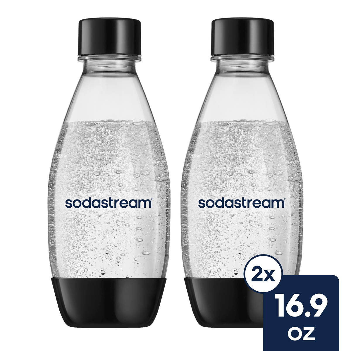 SodaStream 0.5 Liter Carbonating Black Bottles - Twin Pack