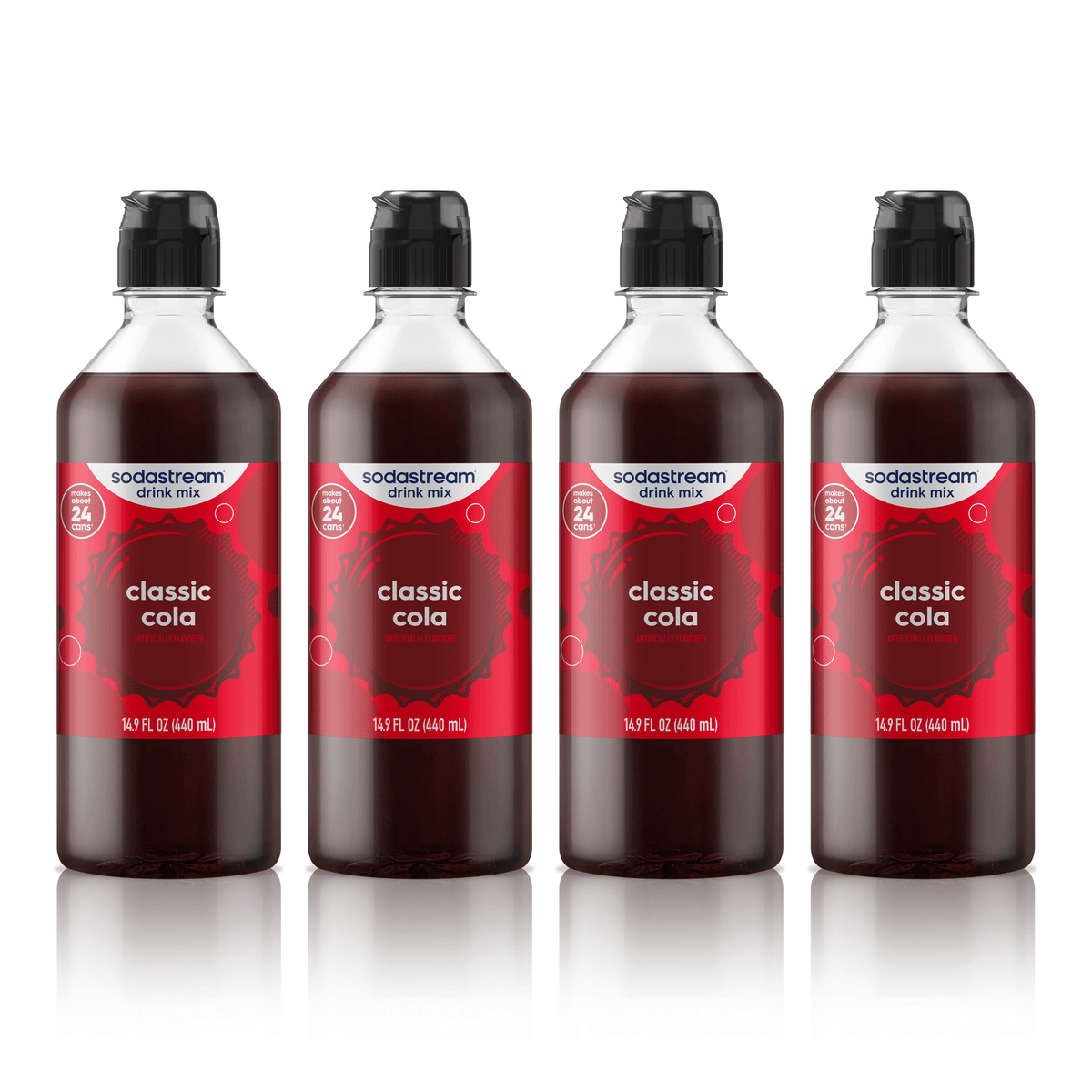 sodastream ファミリーパック 4 Pack Cola Flavored Soda Syrup Drink Mix - SodaStream