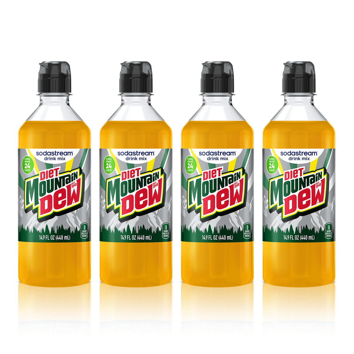 sodastream ファミリーパック SodaStream® Diet MTN DEW® Drink Mix Syrup - 4-Pack