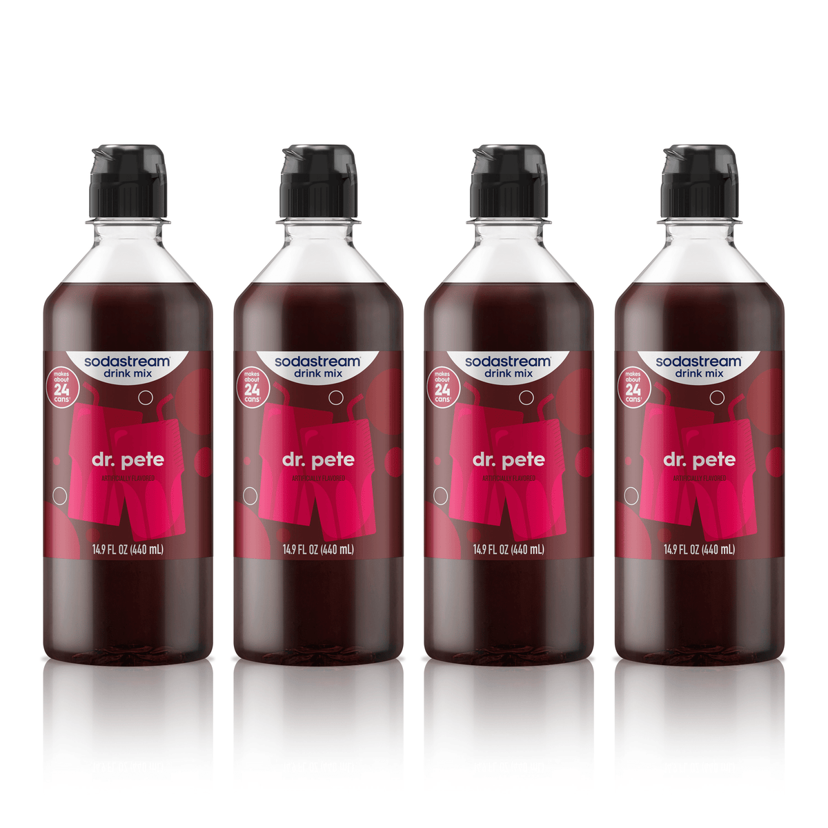 4 Pack Dr. Pete Flavored Soda Syrup Drink Mix – SodaStream