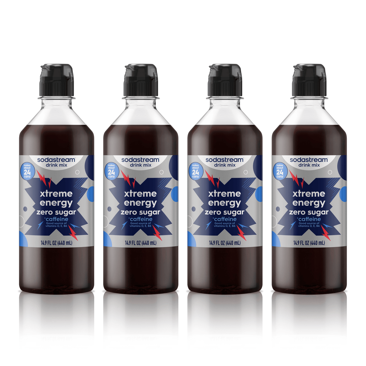 4 Pack Diet Energy Drink Soda Syrup Drink Mix – SodaStream