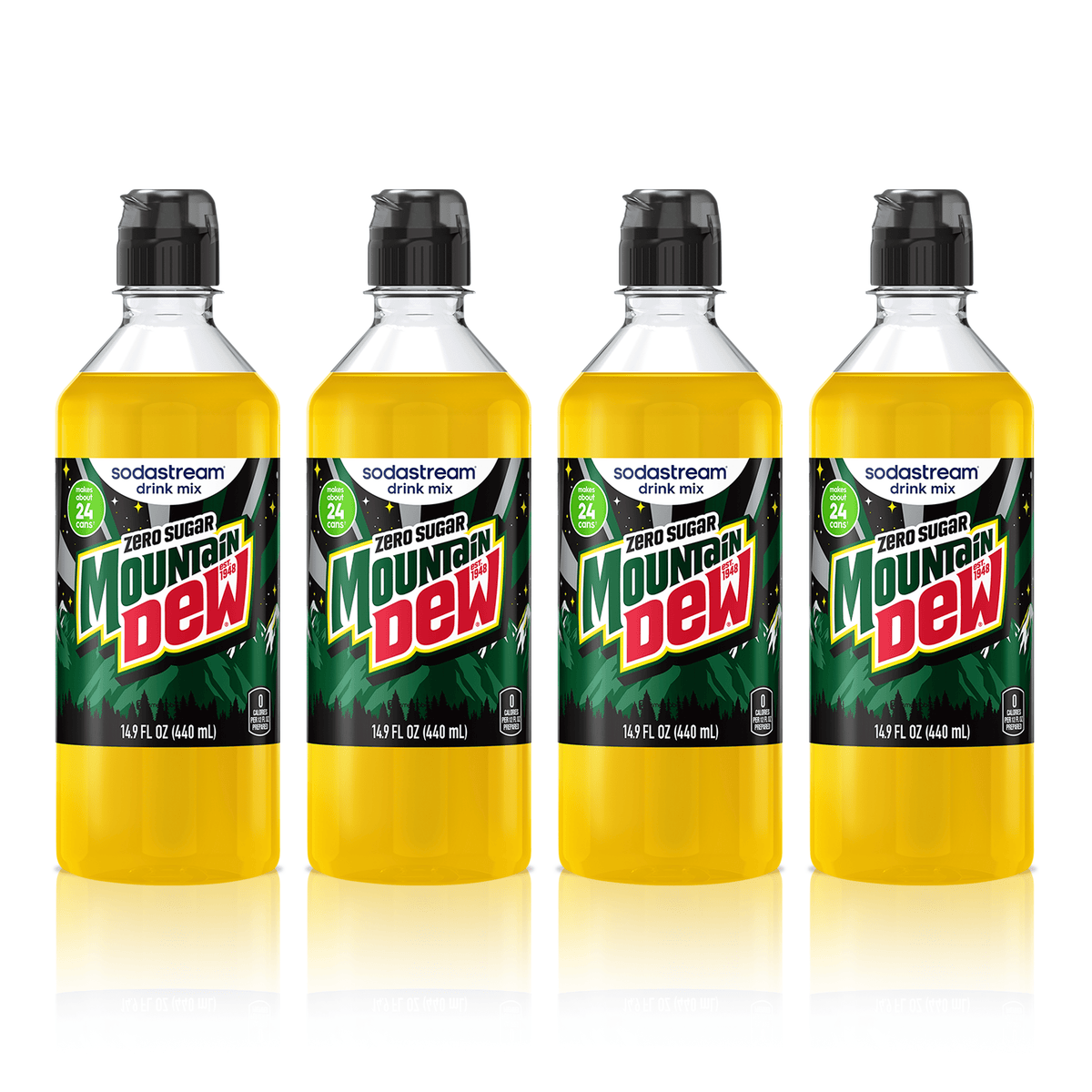 SodaStream® 4-Pack MTN DEW® Zero Sugar Syrup Drink Mix