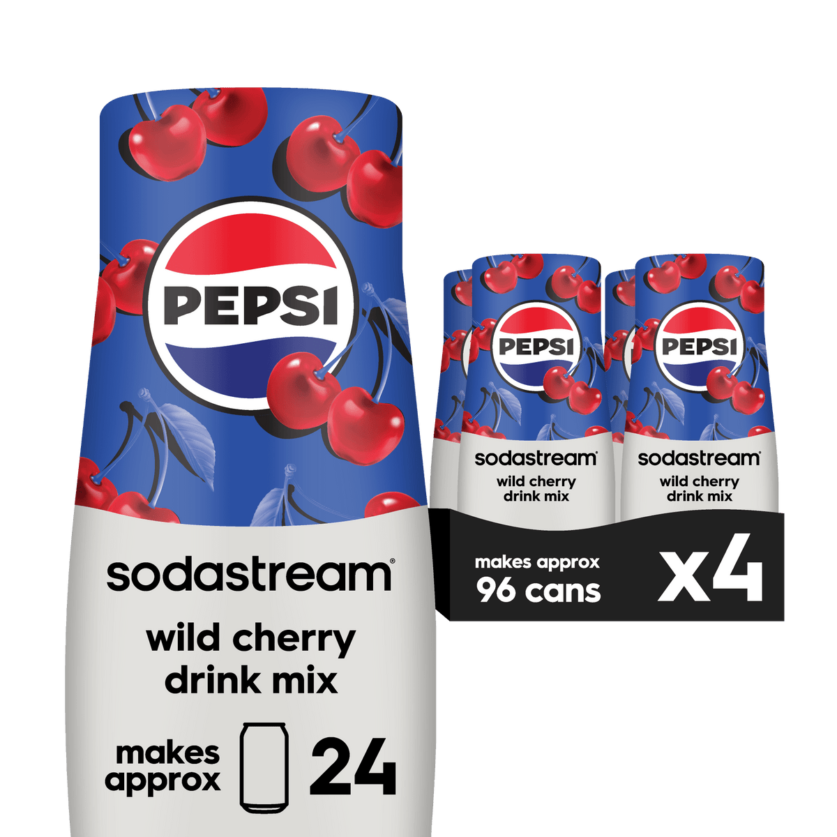 Sodastream Pepsi Wild Cherry Drink Mix 4 Pack 440ml – SodaStream