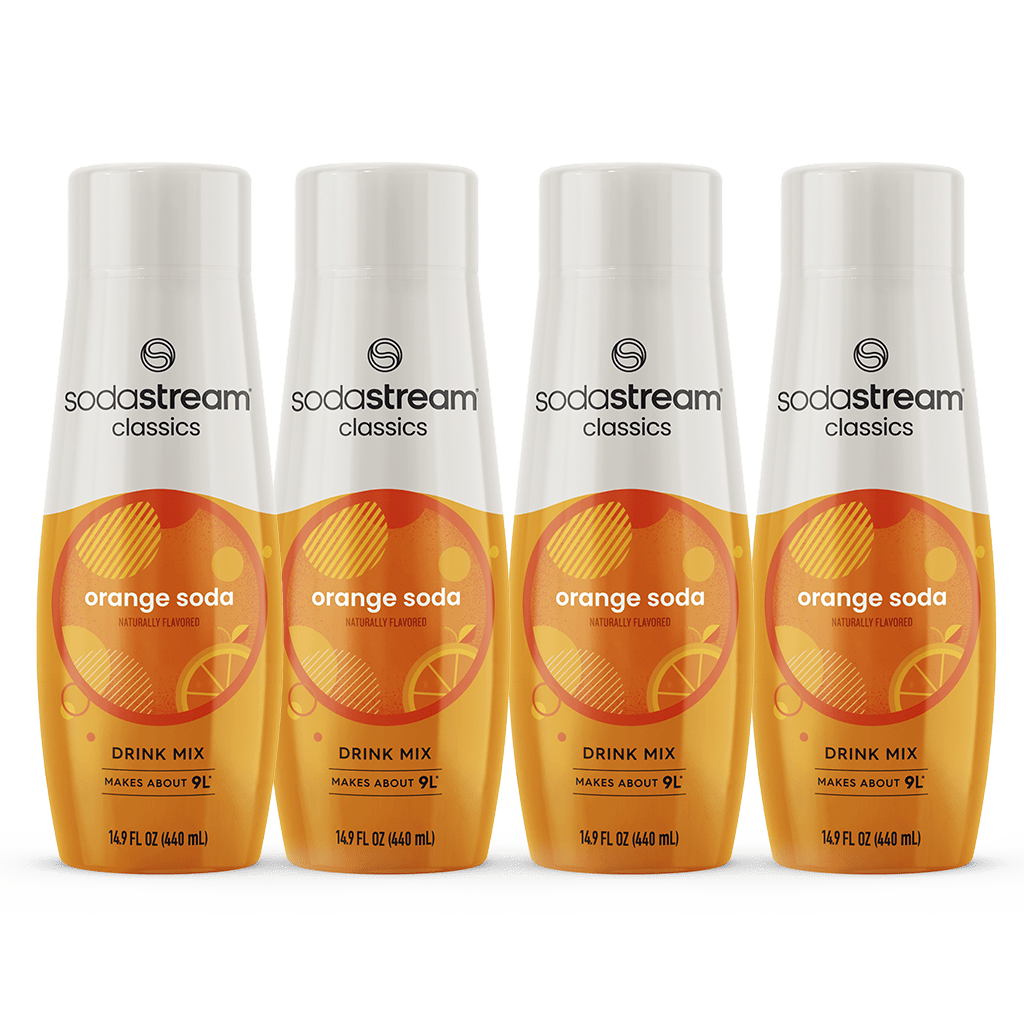 SodaStream 4 Pack Orange Soda Syrup Flavor Drink Mix