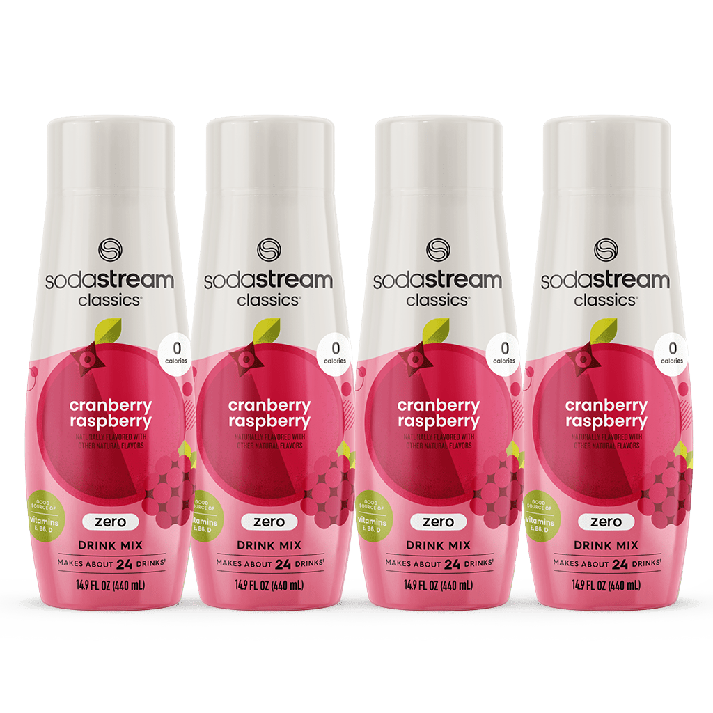 さんこん　【新品・未使用】SodaStream 4 Pack Diet Cranberry Raspberry Flavored Soda Syrup Drink Mix