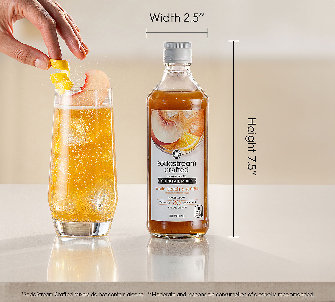 SodaStream® Crafted Mixers™ White Peach & Ginger Drink Mix
