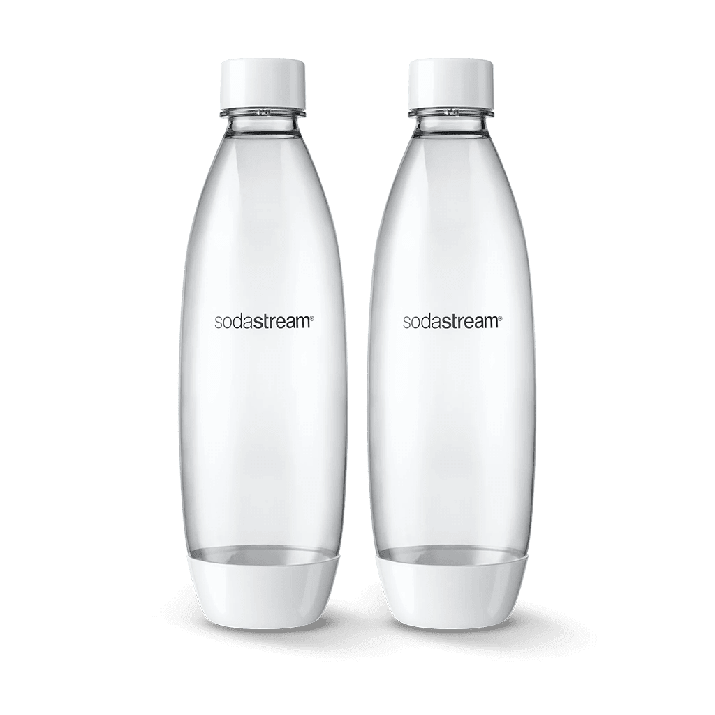 SodaStream 1l Carbonating Bottles - Fit to Source/Genesis deluxe Makers  (Twin Pack) (White)