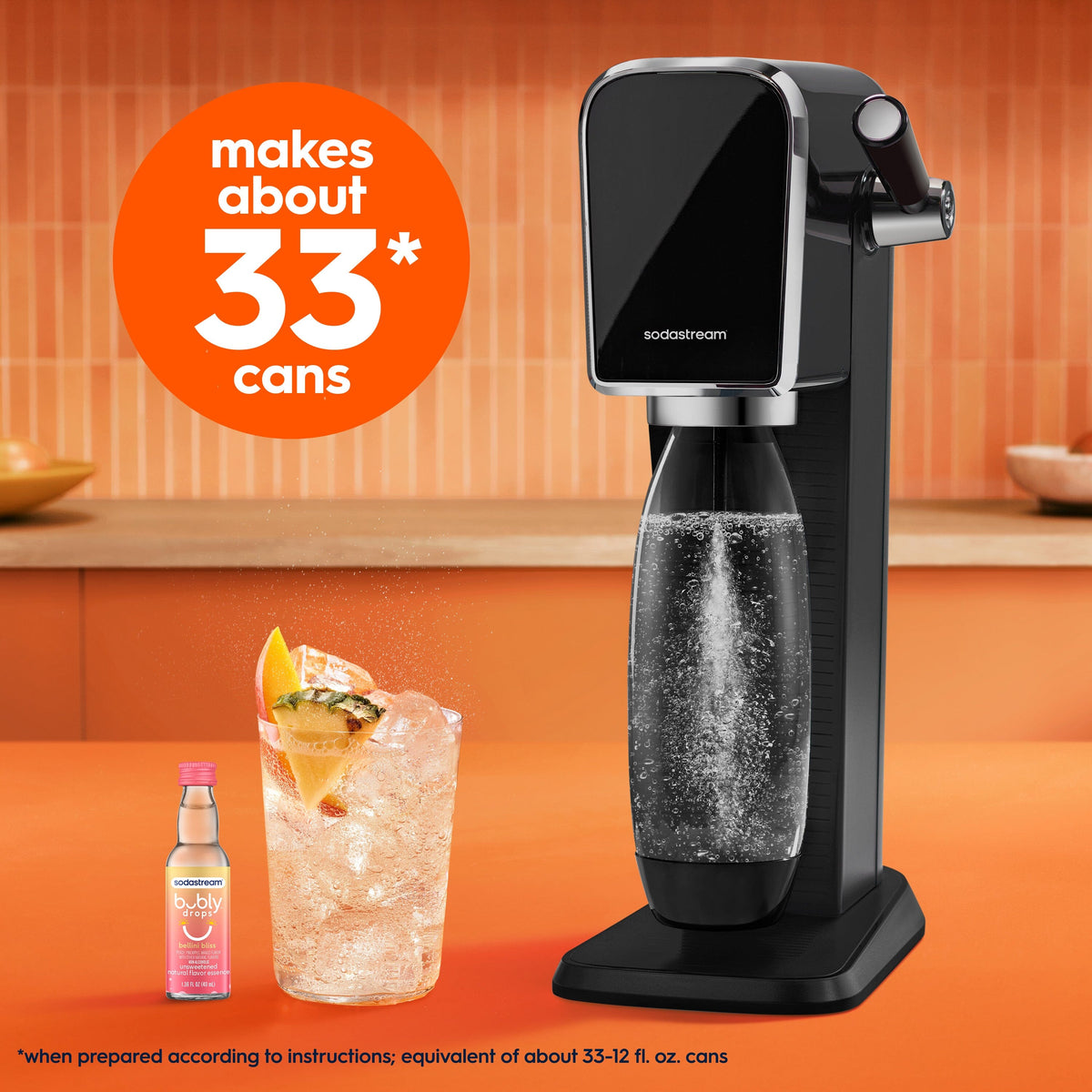 Sodastream bubly drops Bellini Bliss