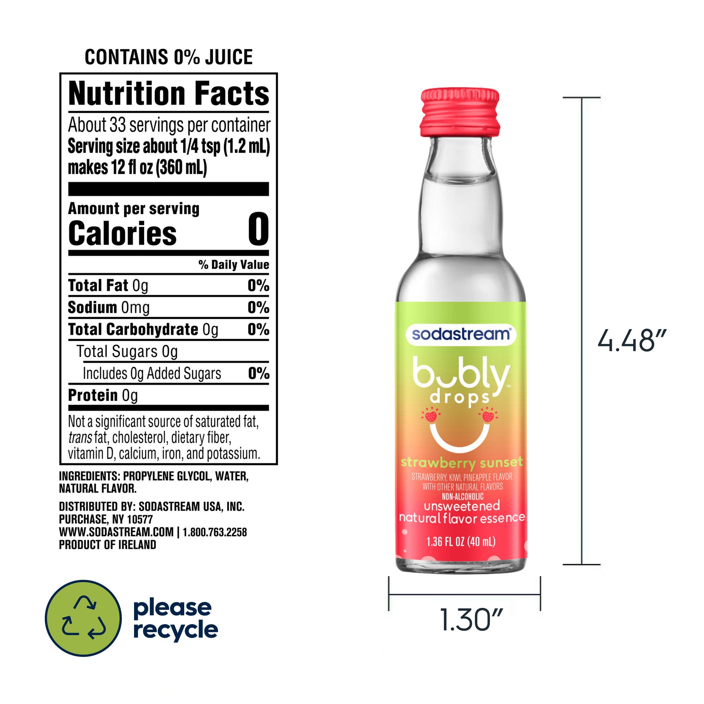 Sodastream bubly drops Strawberry Sunset | Sparkling Water Flavors