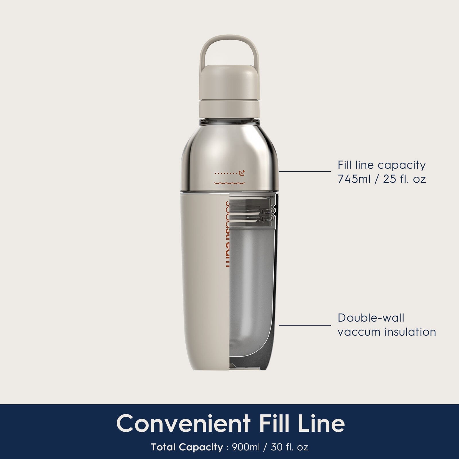 Sodastream Fizz & Go™ Easy Mix Insulated Stainless Steel Bottle