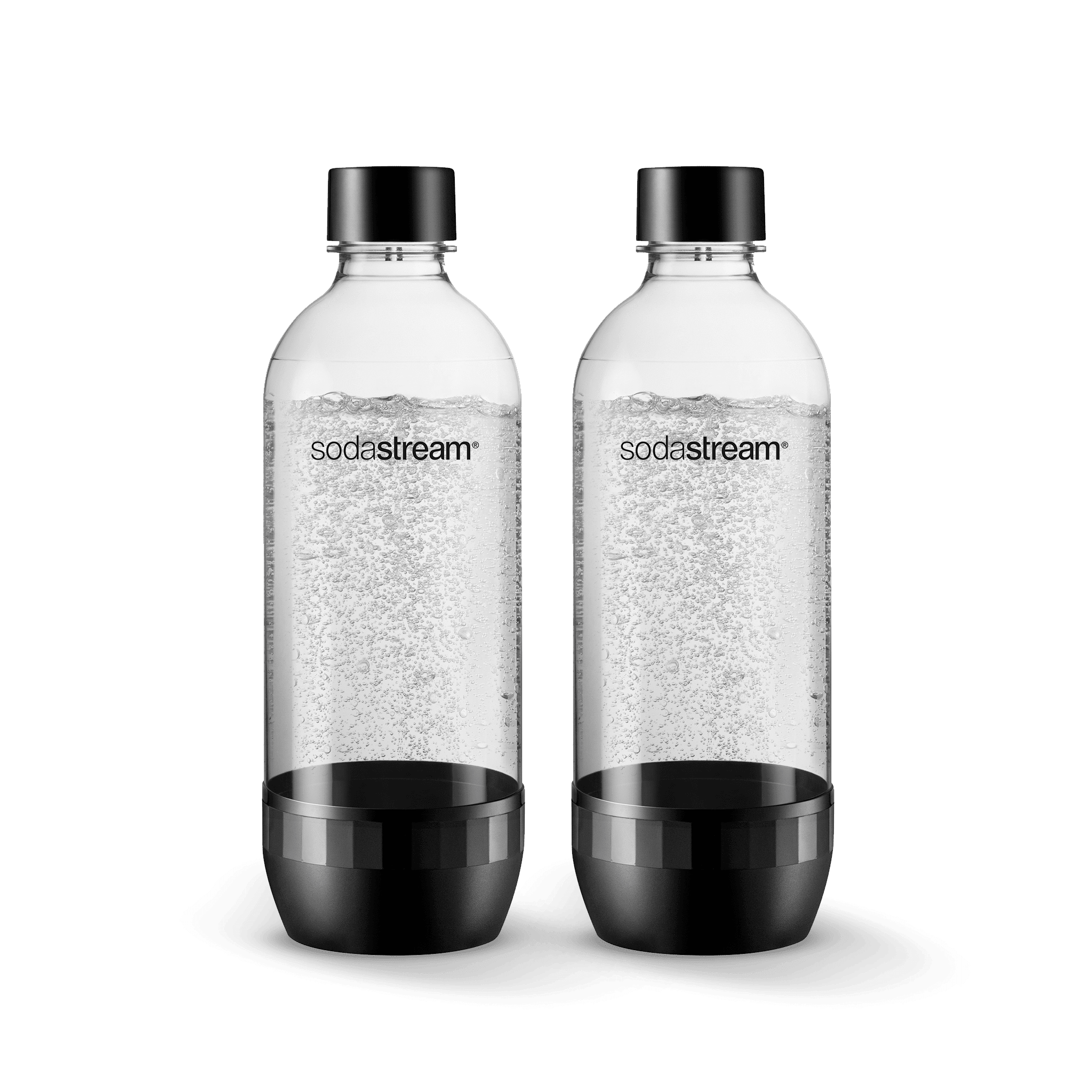 2 1 Liter Carbonating Black Bottles - Twin Pack – SodaStream