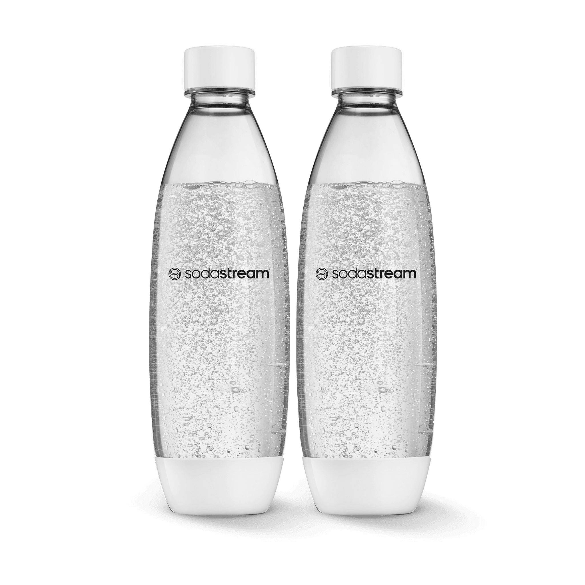1 L White Slim Bottles Twin Pack