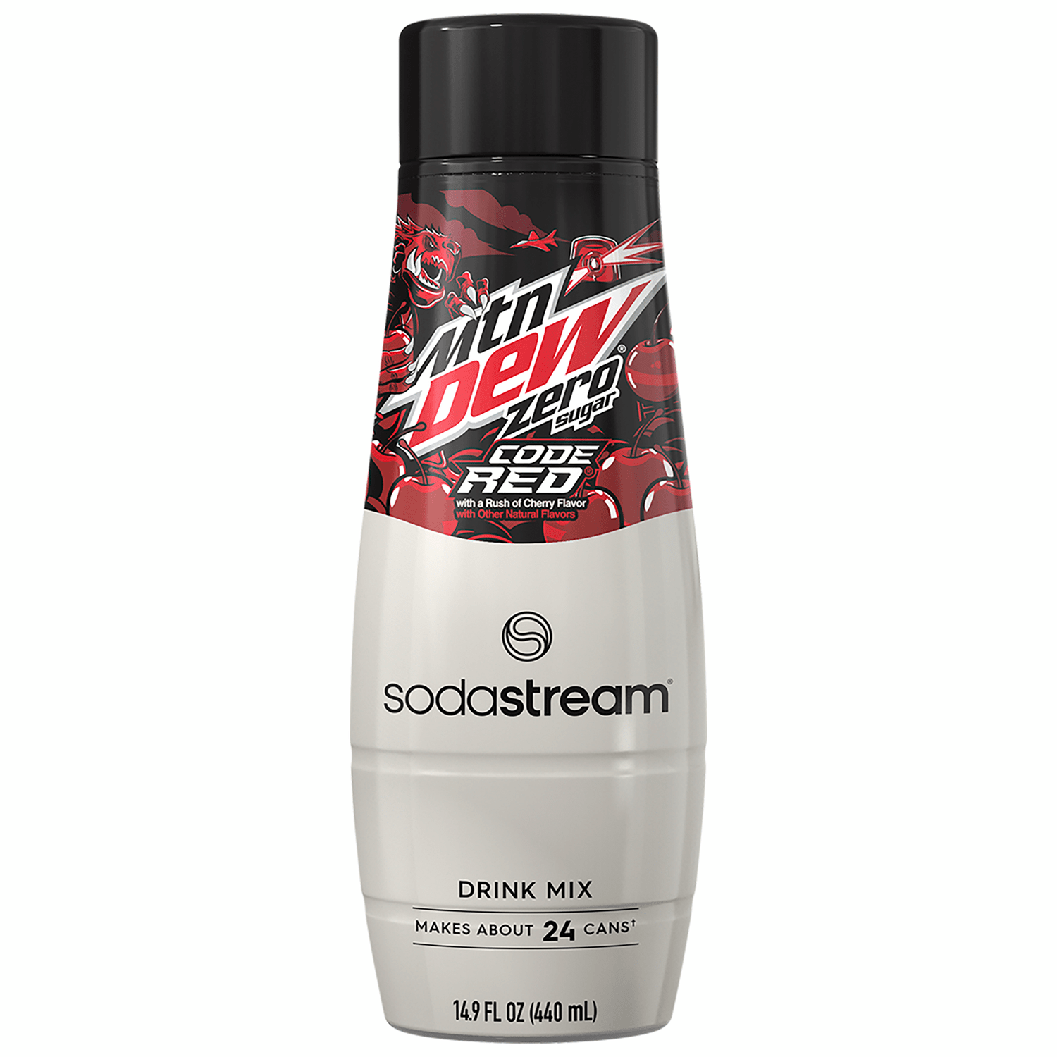 Sodastream MTN DEW Code Red Cherry Zero Sugar Drink Mix 440ml sodastream