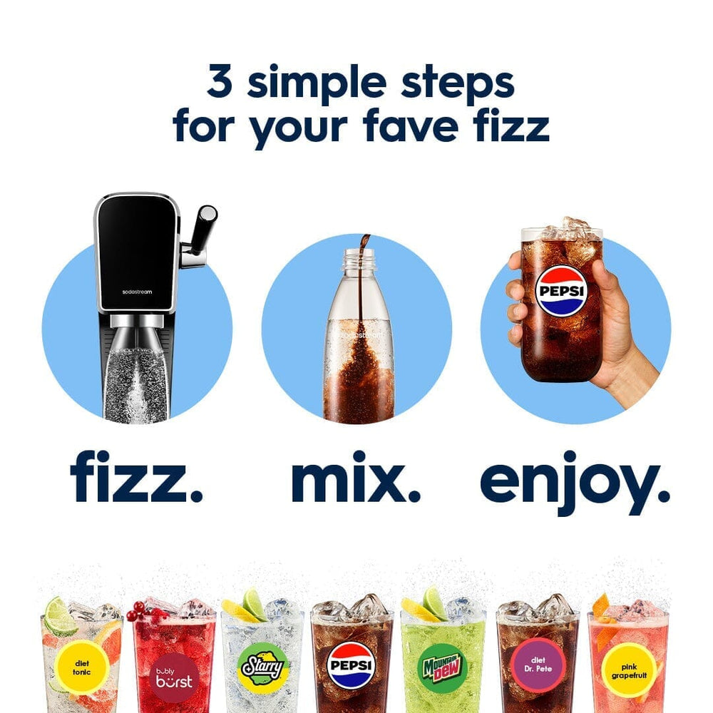 Sodastream Sparkling Water Bottle Twin Pack Black 16.9 oz