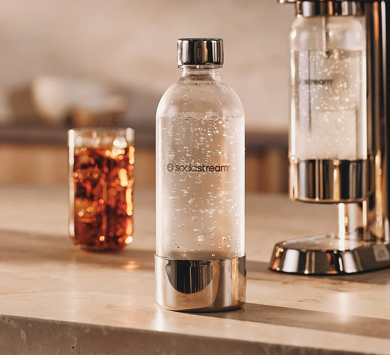Enso 1L metal carbonating bottle