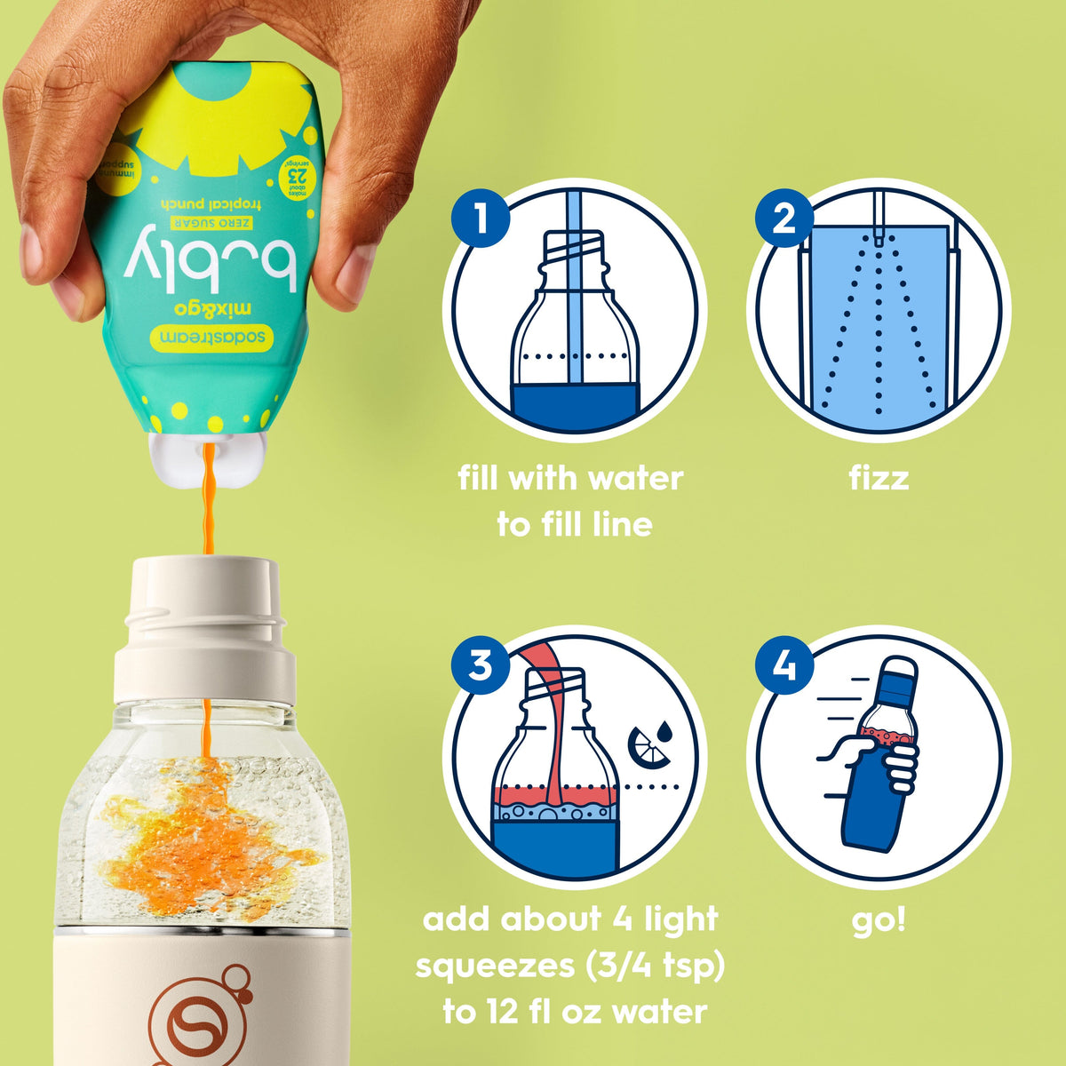 Sodastream mix&go™ bubly™ Tropical Punch Liquid Water Enhancer 