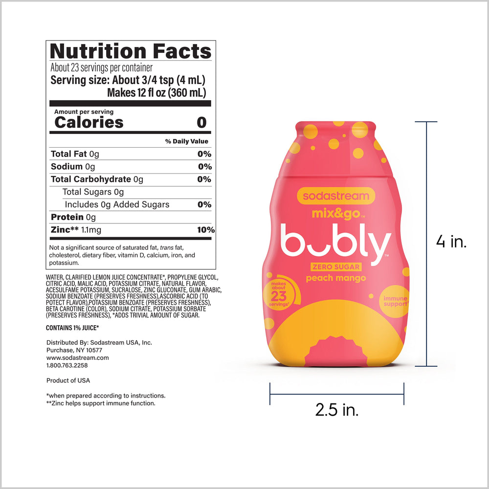 Bubly squeeze Peach Mango 3pk – 7