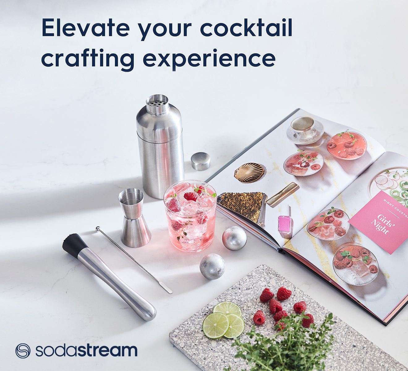 Sodastream Mixology Kit & Sparkling Cocktail Recipe Book Bundle