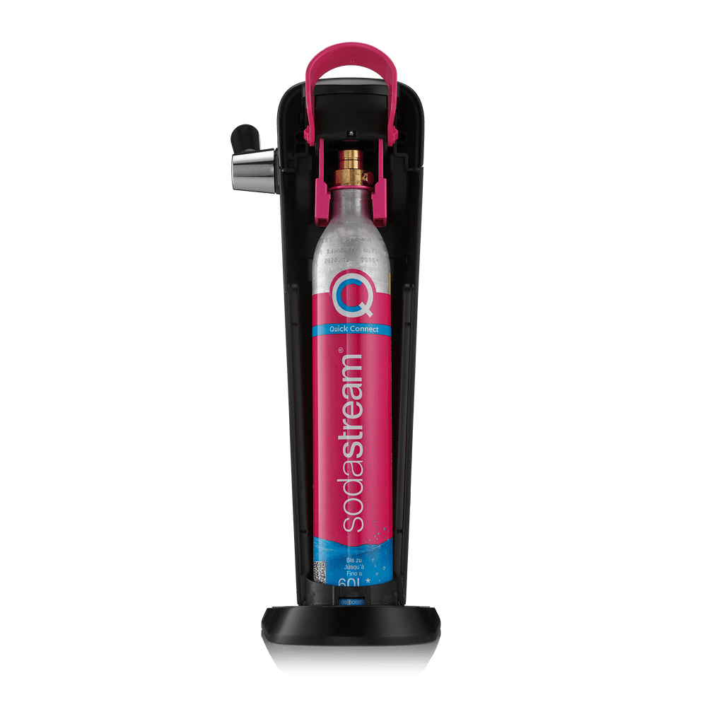 SodaStream Art black with pink quick connect cylinder