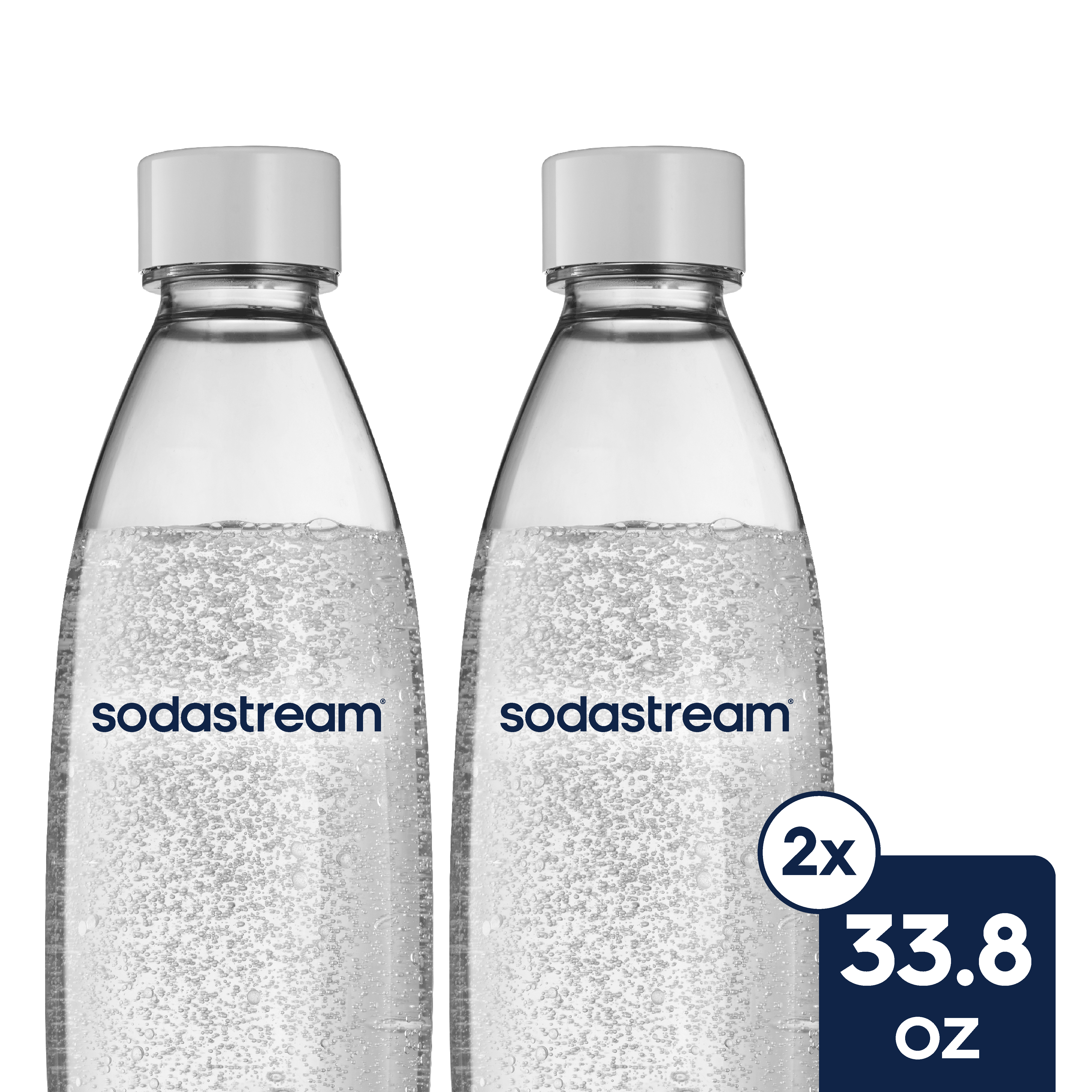 SodaStream 1L Slim Dishwasher Safe Bottles Twin Pack - White sodastream