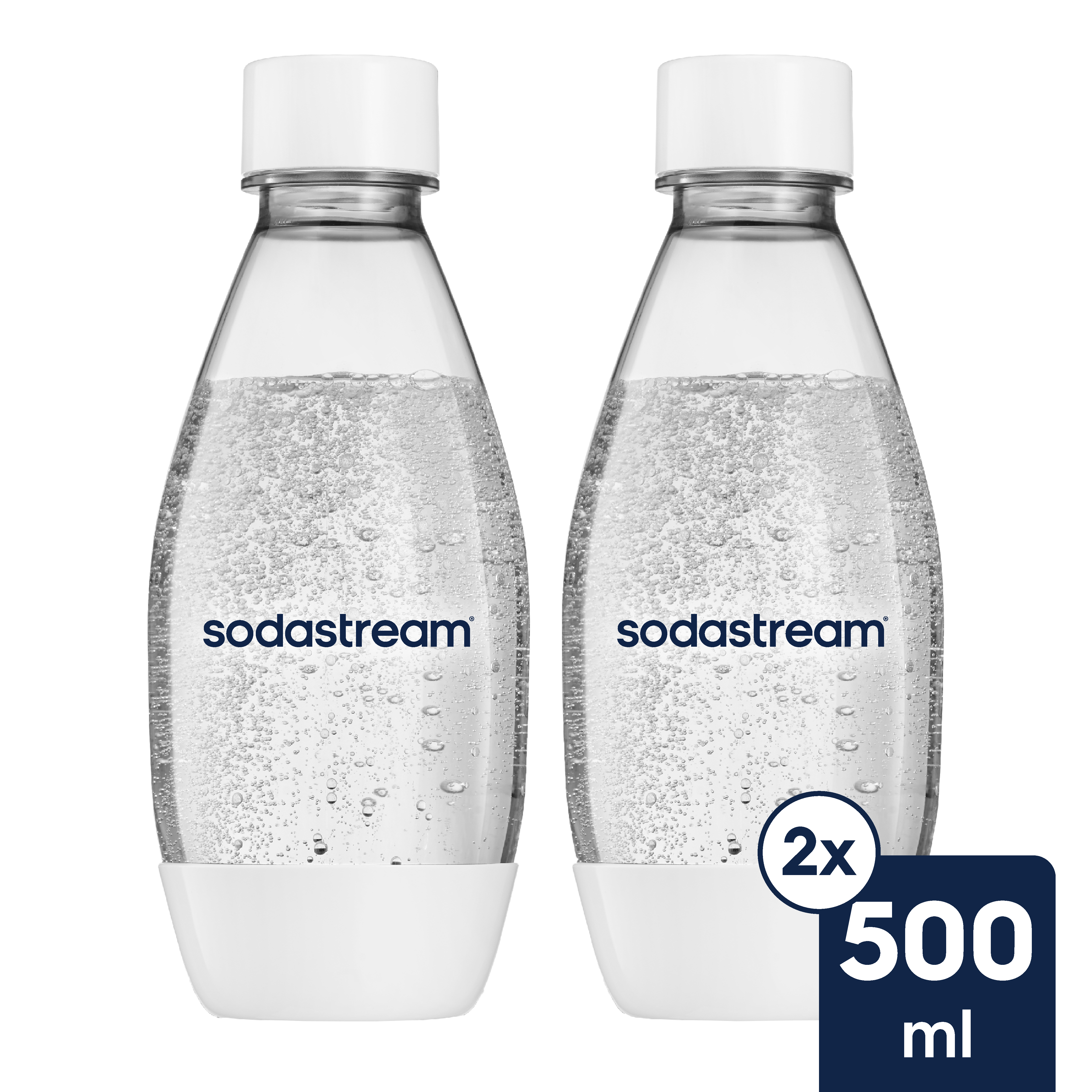 0.5 L White Bottles Twin Pack sodastream