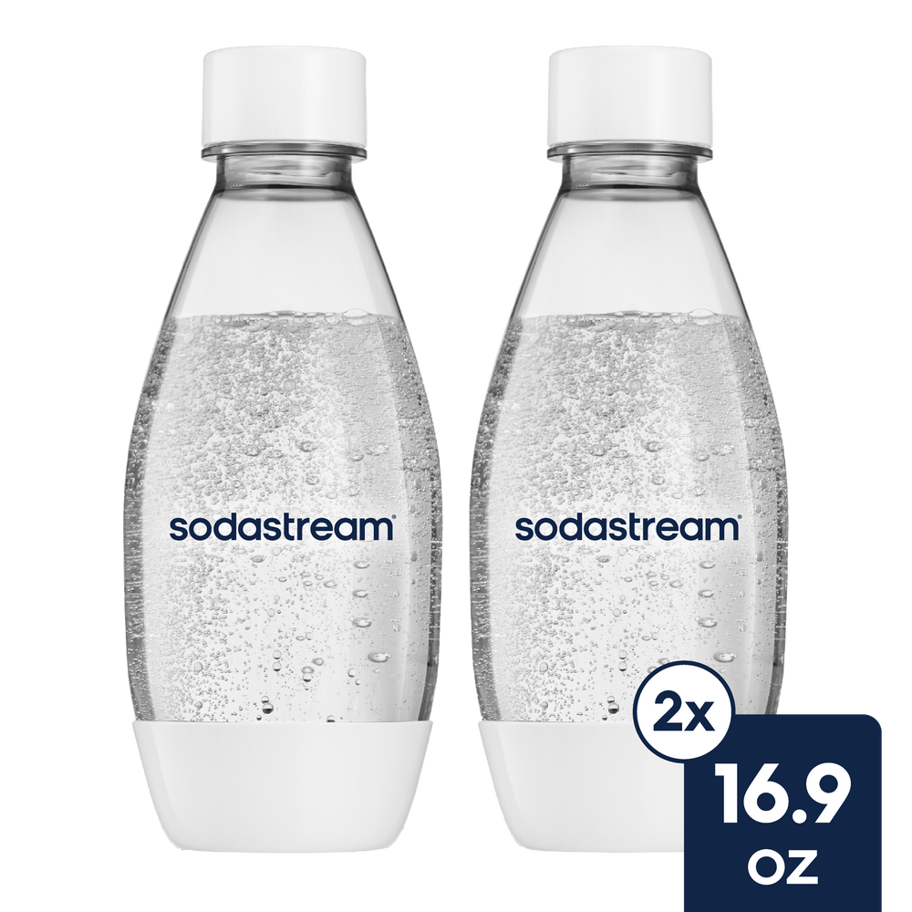 SodaStream 0.5L Slim Dishwasher Safe Bottles Twin Pack - White