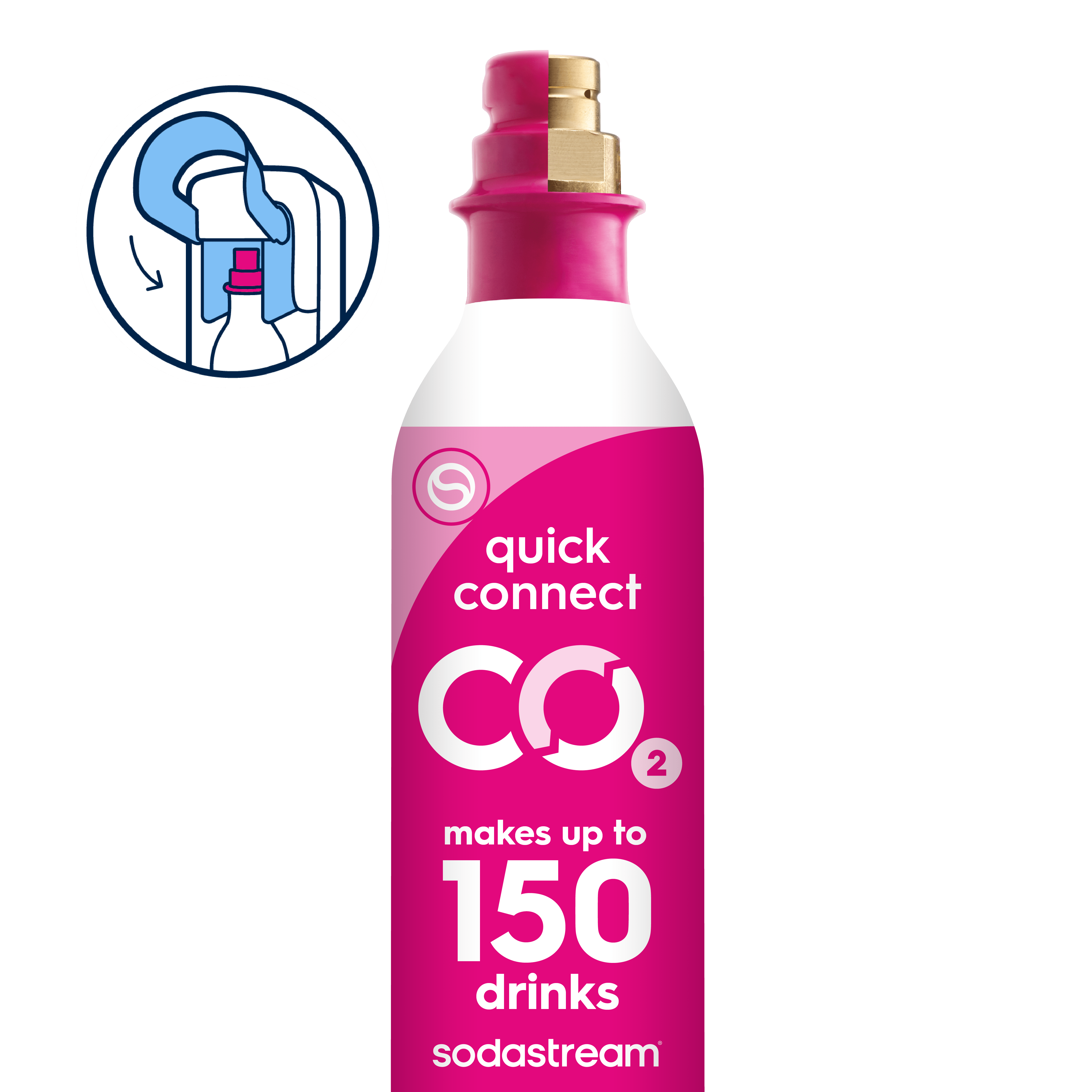 Buy a SodaStream Spare 60L CO2 gas cylinder (Carbonator) Buy a SodaStream Spare 60L CO2 gas cylinder (Carbonator)