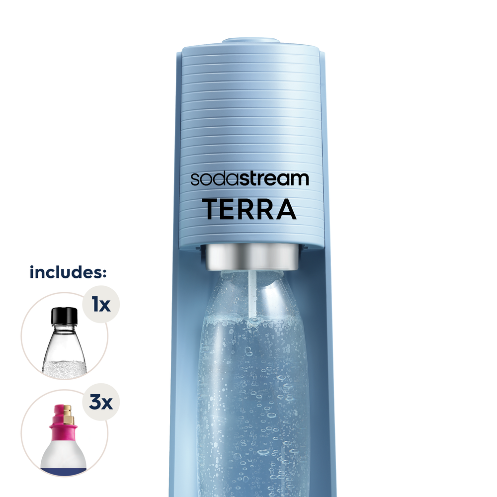 sodastream terra misty blue carbonation bundle