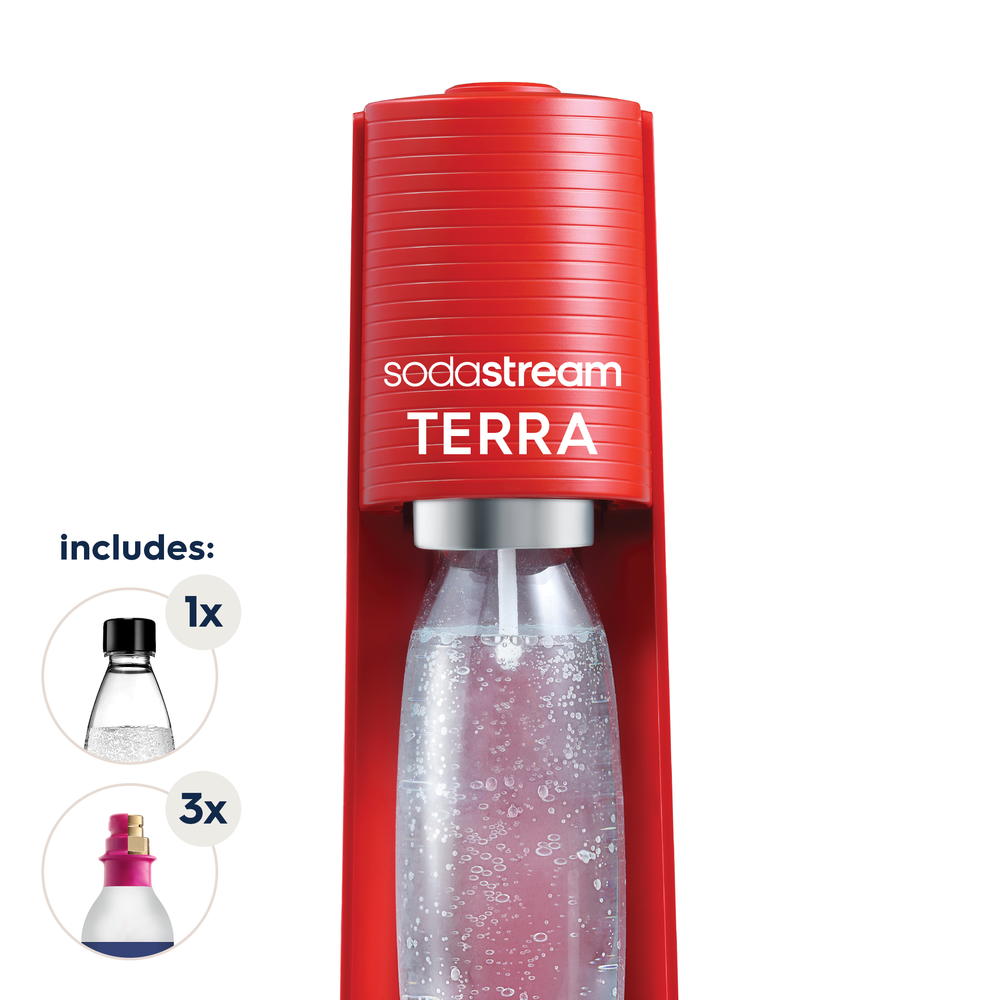sodastream red terra carbonation bundle