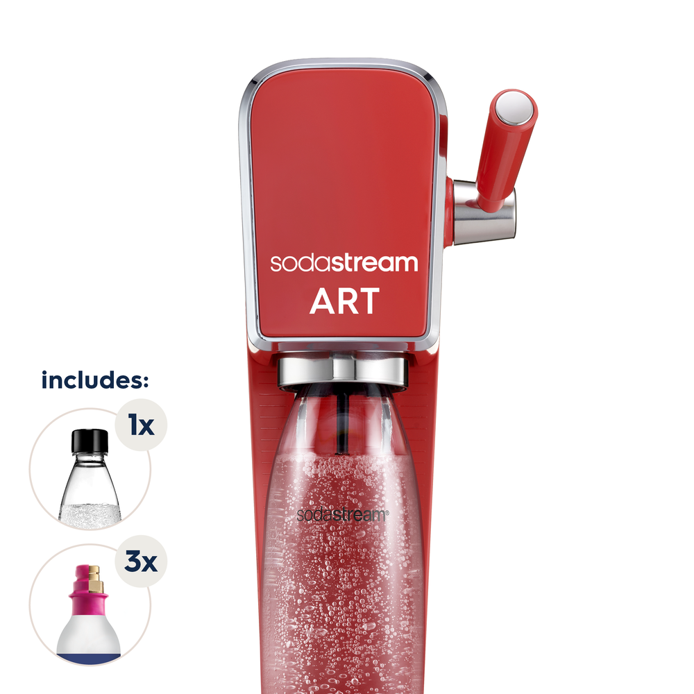 sodastream red art carbonation bundle