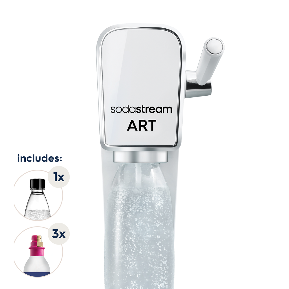 sodastream art white carbonation bundle
