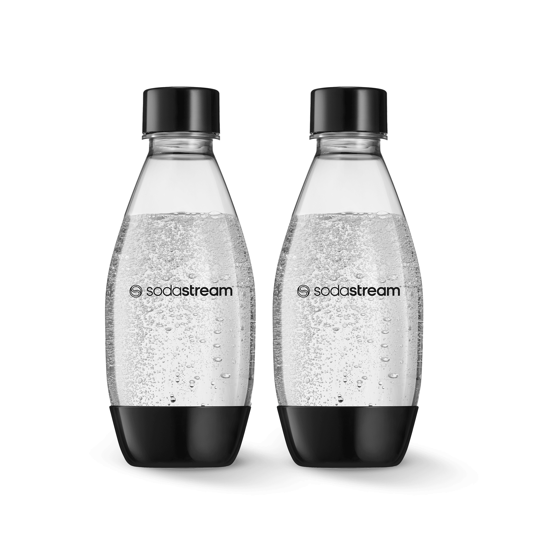 SodaStream 0.5L Slim Dishwasher Safe Bottles Twin Pack - Black sodastream