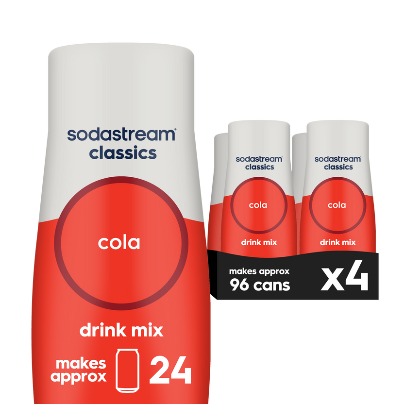 4 Pack Cola Flavored Soda Syrup Drink Mix - SodaStream