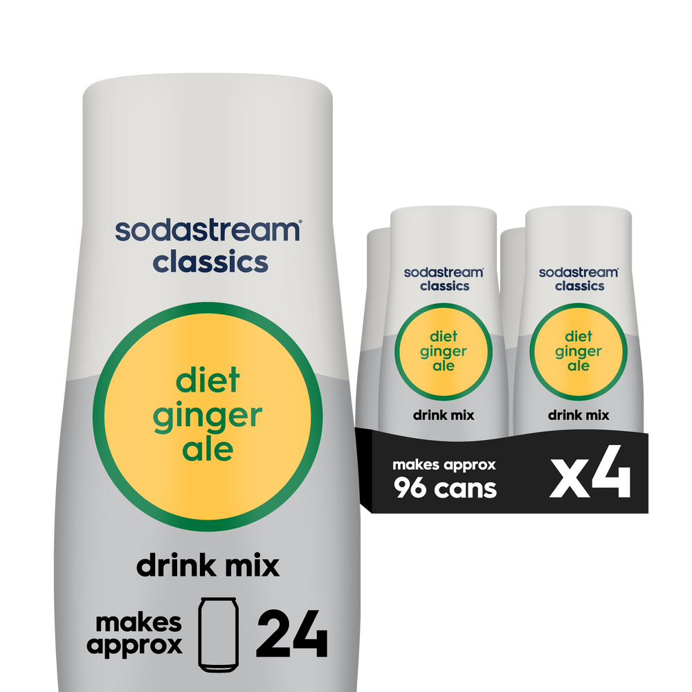 Sodastream Classics Diet Ginger Ale Drink Mix  4 Pack 440ml