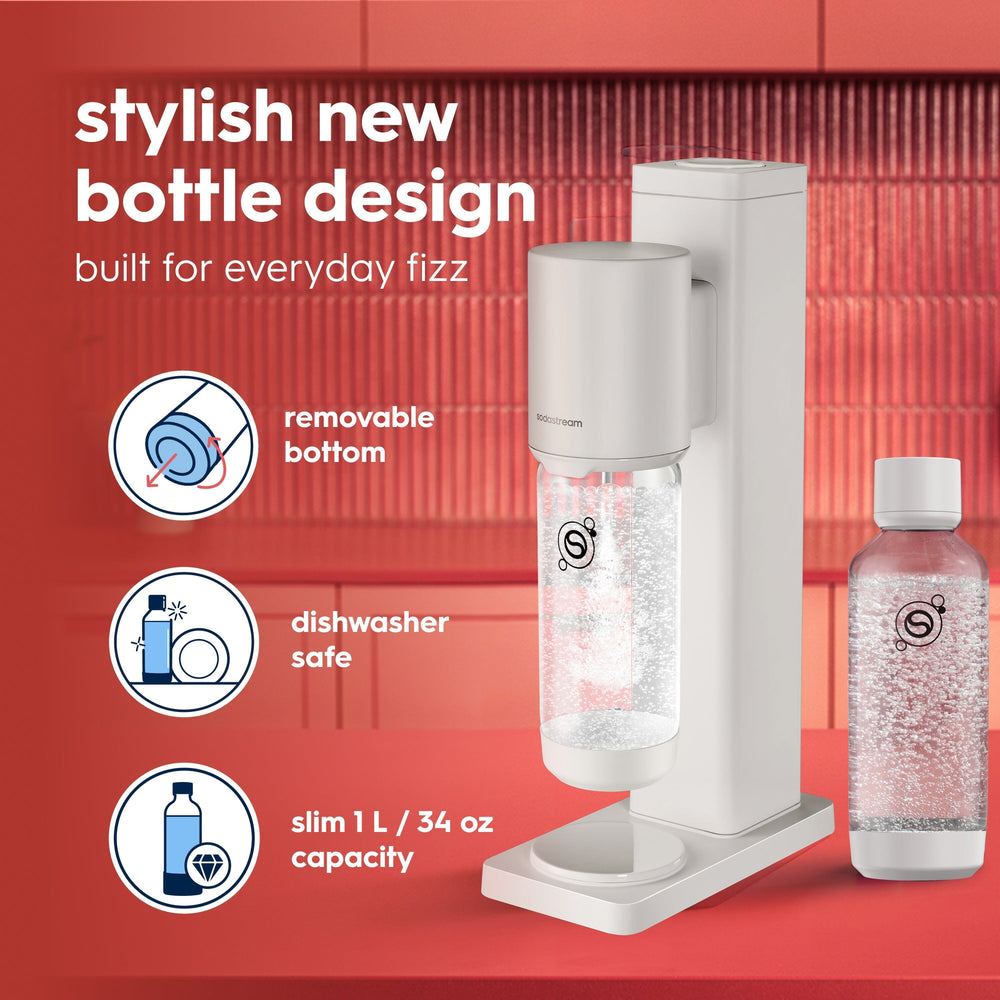 Sodastream Fresh™ Sparkling Water Bottle Twin Pack White 1L – 2
