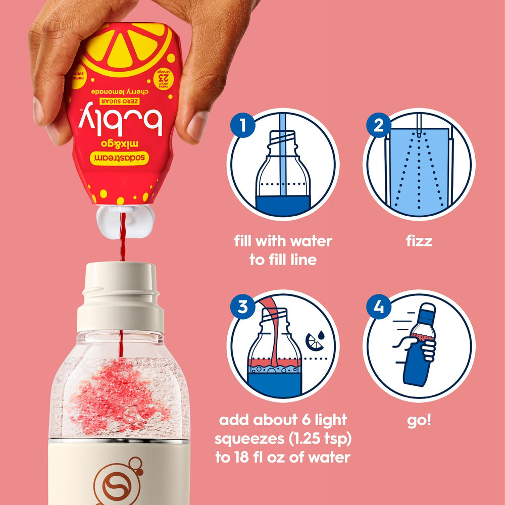 Sodastream mix&go™ bubly™ Cherry Lemonade Liquid Water Enhancer 92ml – 6