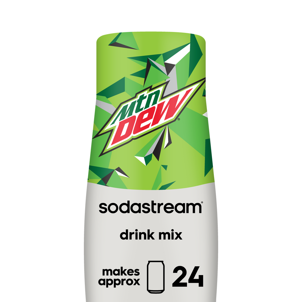 NEW 6x SodaStream Mountain Dew Syrup – 440mL Each, Makes 9L Per Bottle (Sparkling Soft Drink Mix, Bulk Pack)