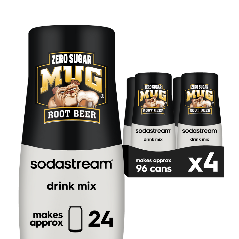 Sodastream Mug Root Beer® Zero Sugar Drink Mix 4 Pack 440ml