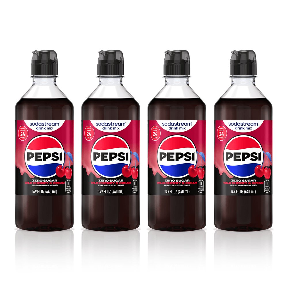 Sodastream Pepsi® Wild Cherry & Cream Zero Sugar 4 Pack Drink Mix 4 x 440ml