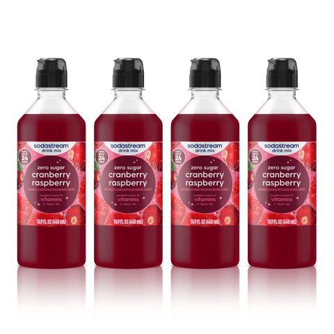 4 Pack Diet Cranberry Raspberry Flavored Soda Syrup Drink Mix