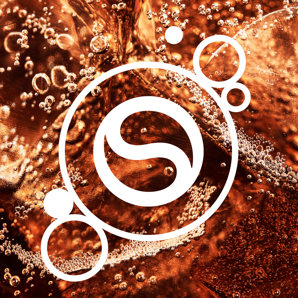 Sodastream brand logo with Diet Cola background