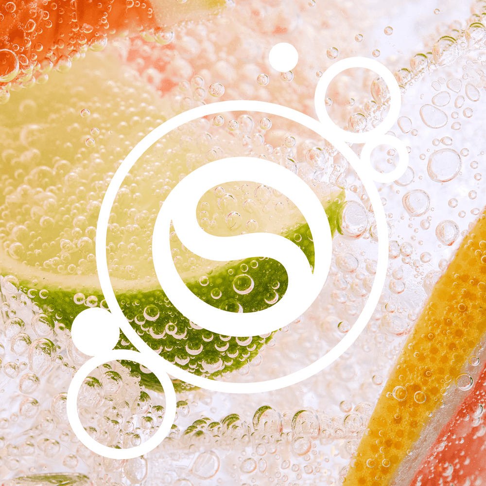 Sodastream brand logo with Diet Tonic background