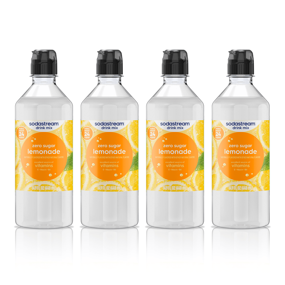 Sodastream Lemonade Zero Drink Mix 4 Pack Bottles 