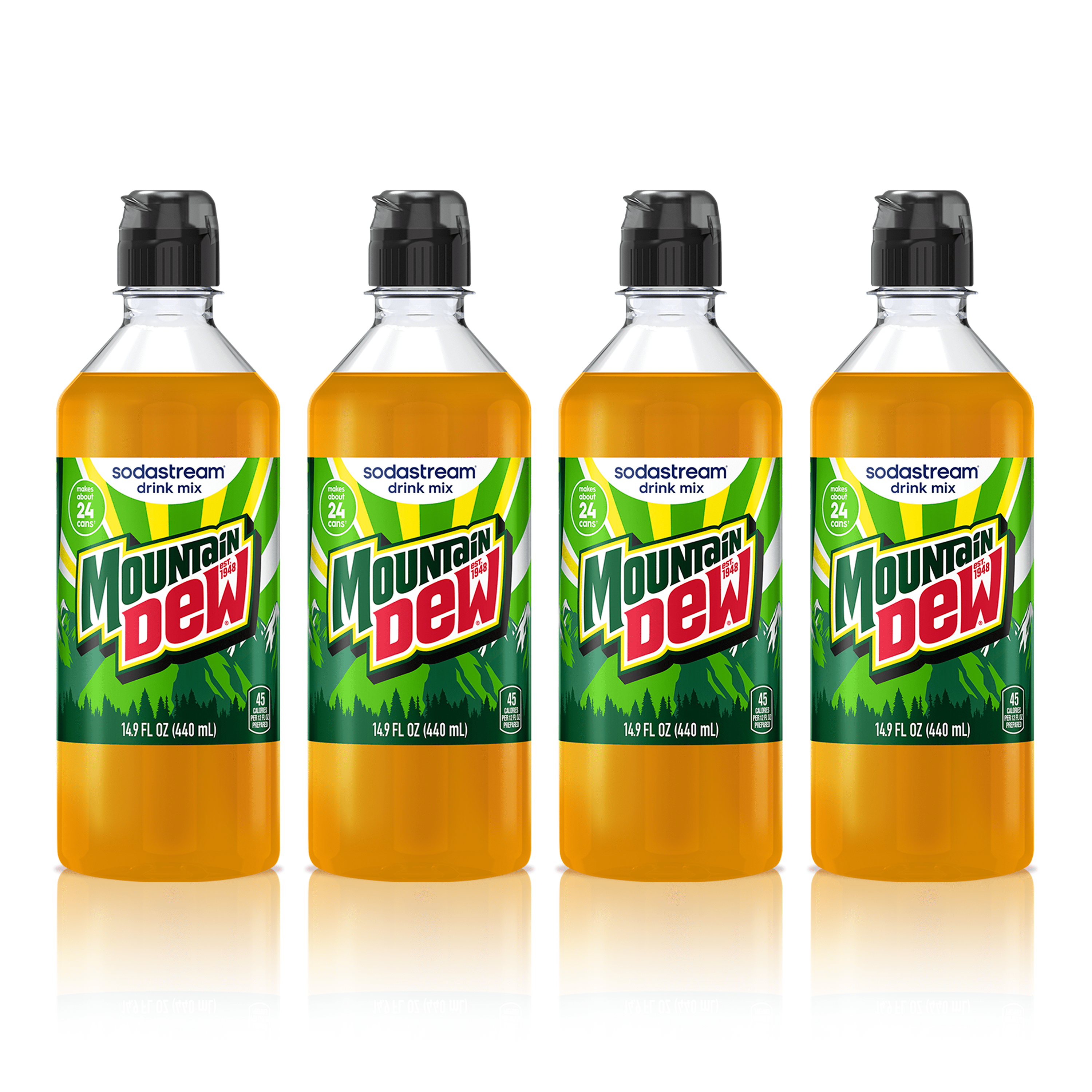 Sodastream MTN DEW Drink Mix 4 Pack 440ml sodastream
