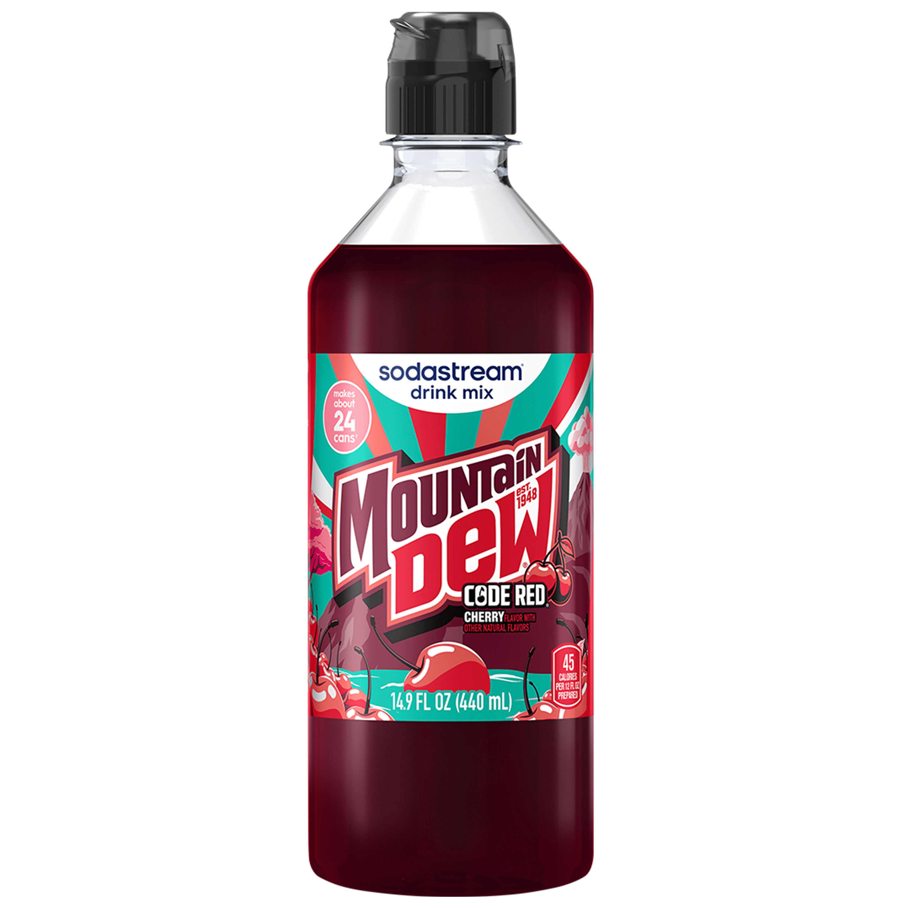 Sodastream MTN DEW Code Red Cherry Drink Mix 440ml sodastream