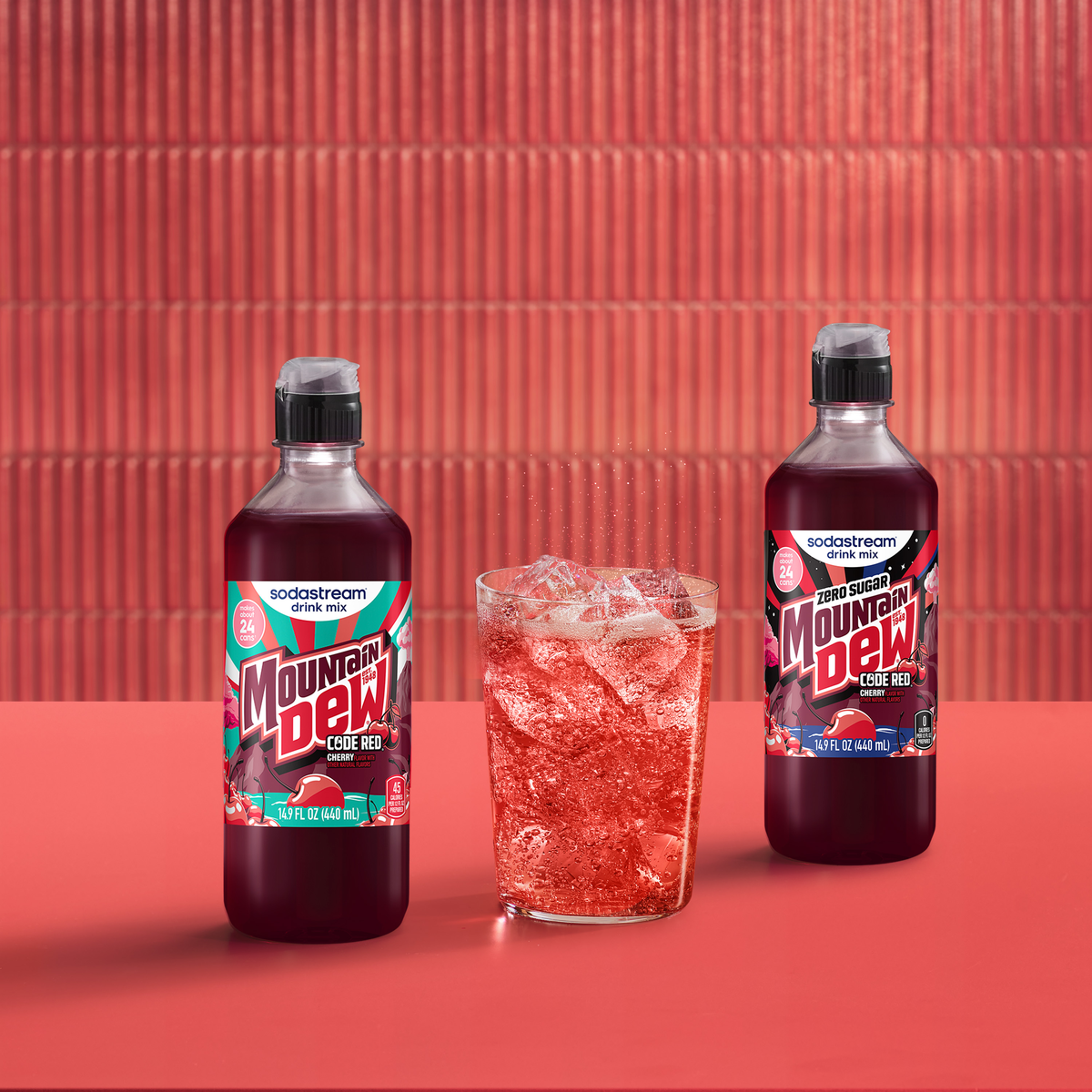 SodaStream Mountain Dew Code Red Syrup Drink Mix