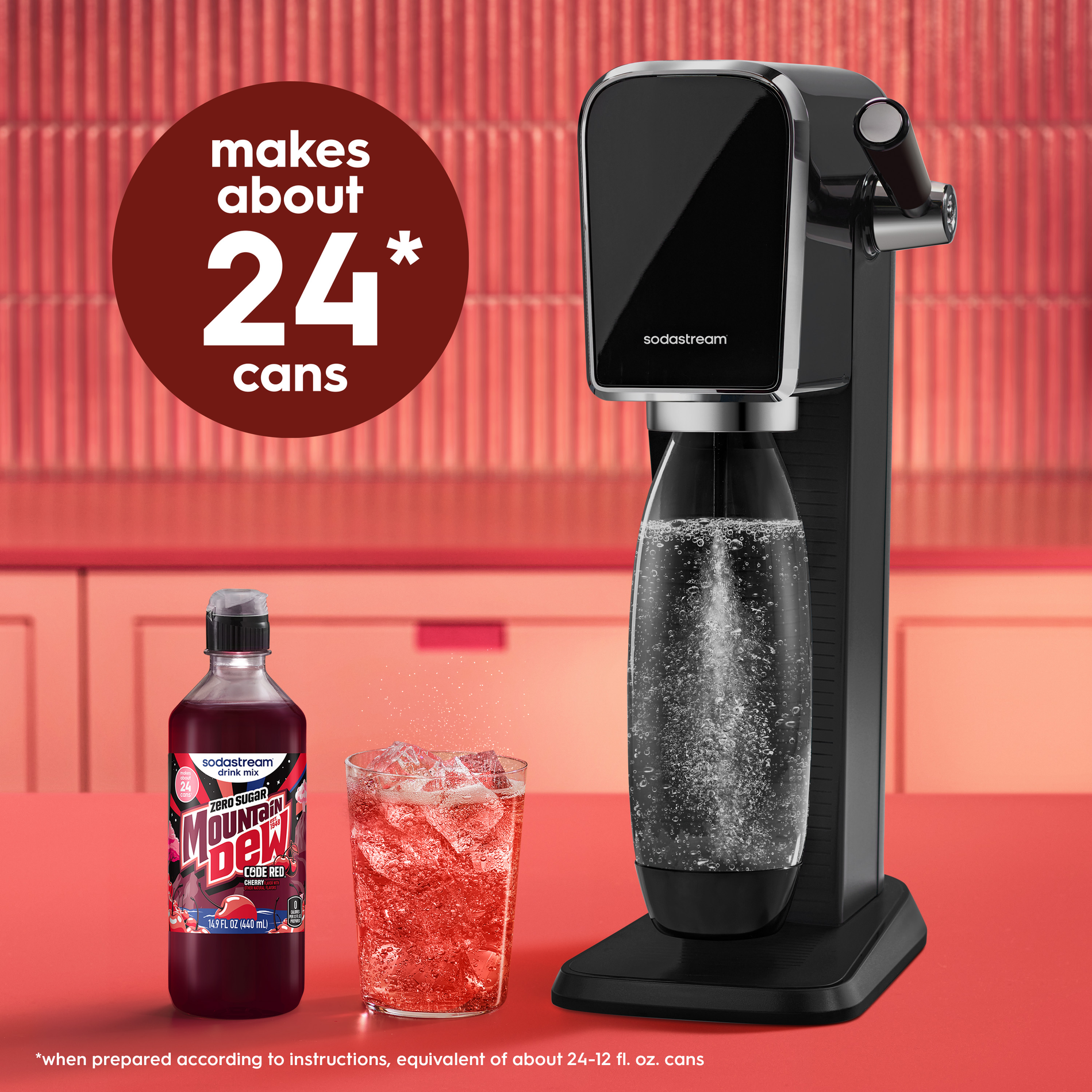 SodaStream® Mountain Dew® Code Red Zero Drink Mix