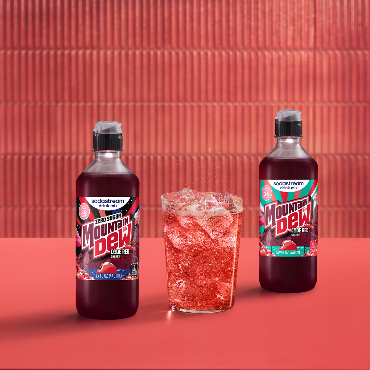 Code Red Zero Label Sodastream Mountain Dew Code Red Zero Syrup Drink Mix – SodaStream