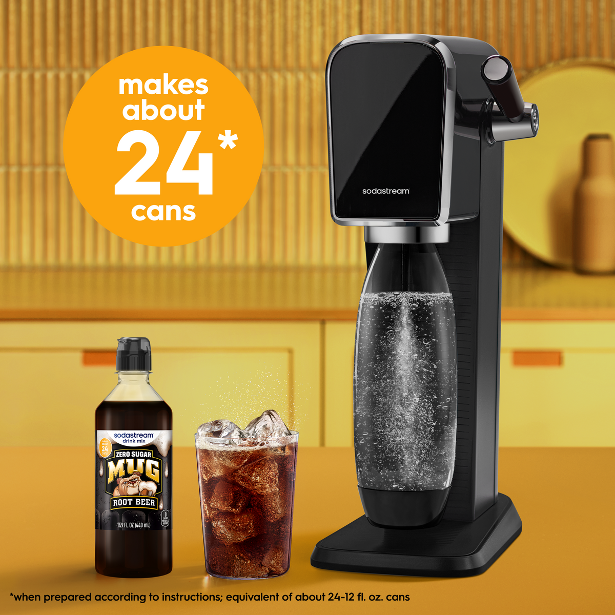 Sodastream MUG® Root Beer Zero Sugar Drink Mix 4 Pack 440ml Sodastream MUG® Root Beer Zero Sugar Drink Mix 4 Pack 440ml